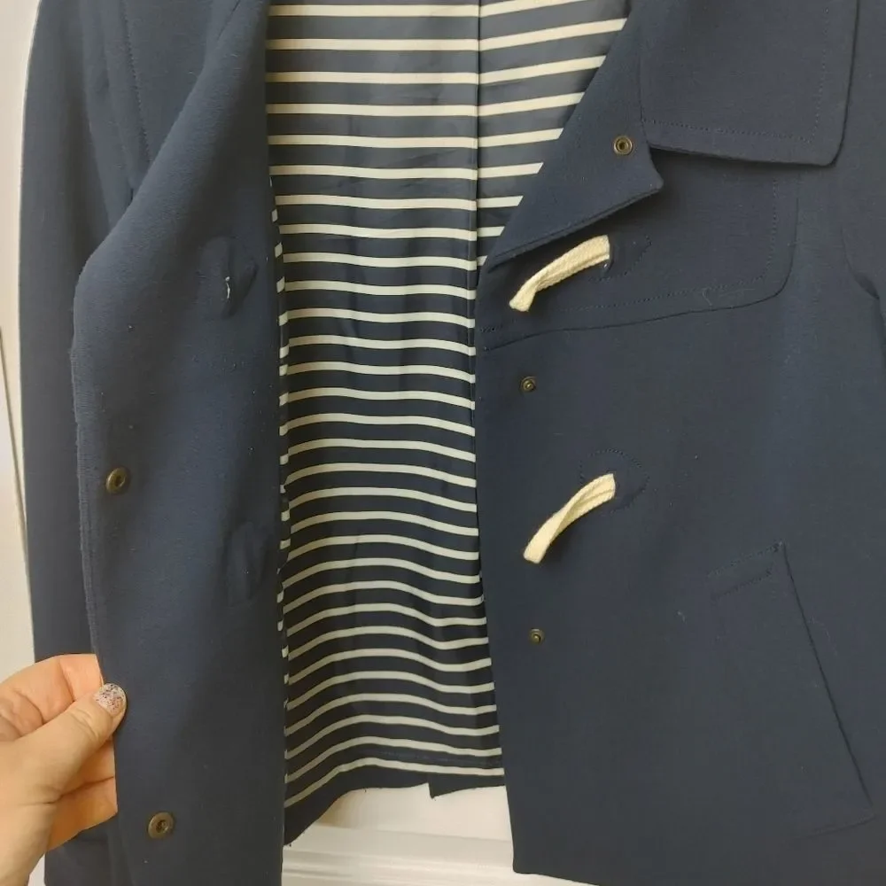 GAP Navy Blue Nautical Knit Jacket Size Small - Picture 5 of 7